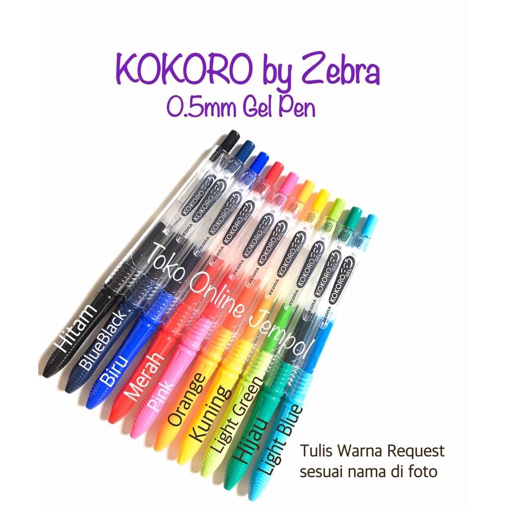 

BOX Pen Zebra Kokoro 12 buah 0.5 Gel Pen Pulpen Zebra 0.5 mm Balpoint Pena Ballpoint selusin lusin sepack sebox pack ATK0807KR