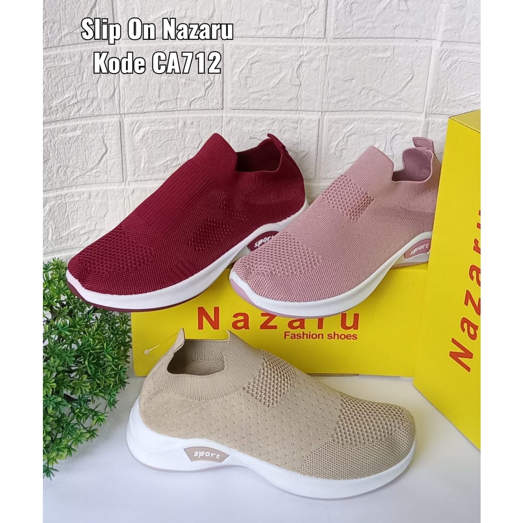 Sepatu Import Nazaru / Sepatu Rajut / Kekinian / Slip On