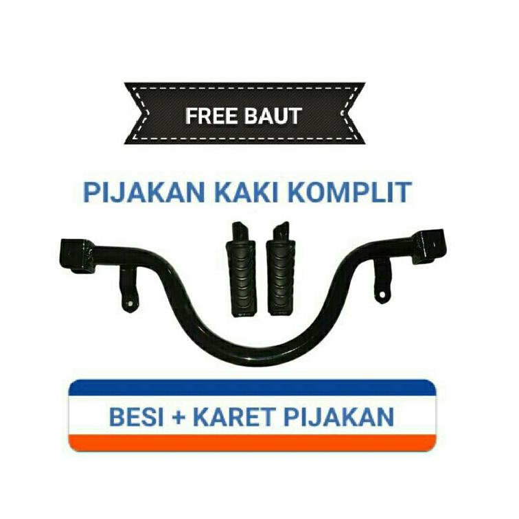 {QAT.18Oc22ĸ} PIJAKAN KAKI DEPAN/BESI BASTEP FOOTSTEP FULLSET LENGKAP DENGAN KARET INJAKAN FREE BAUT