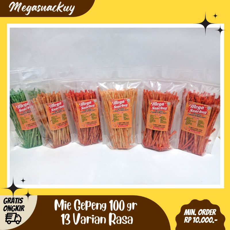 

Mie Gepeng 13 Varian rasa kemasan 100gr