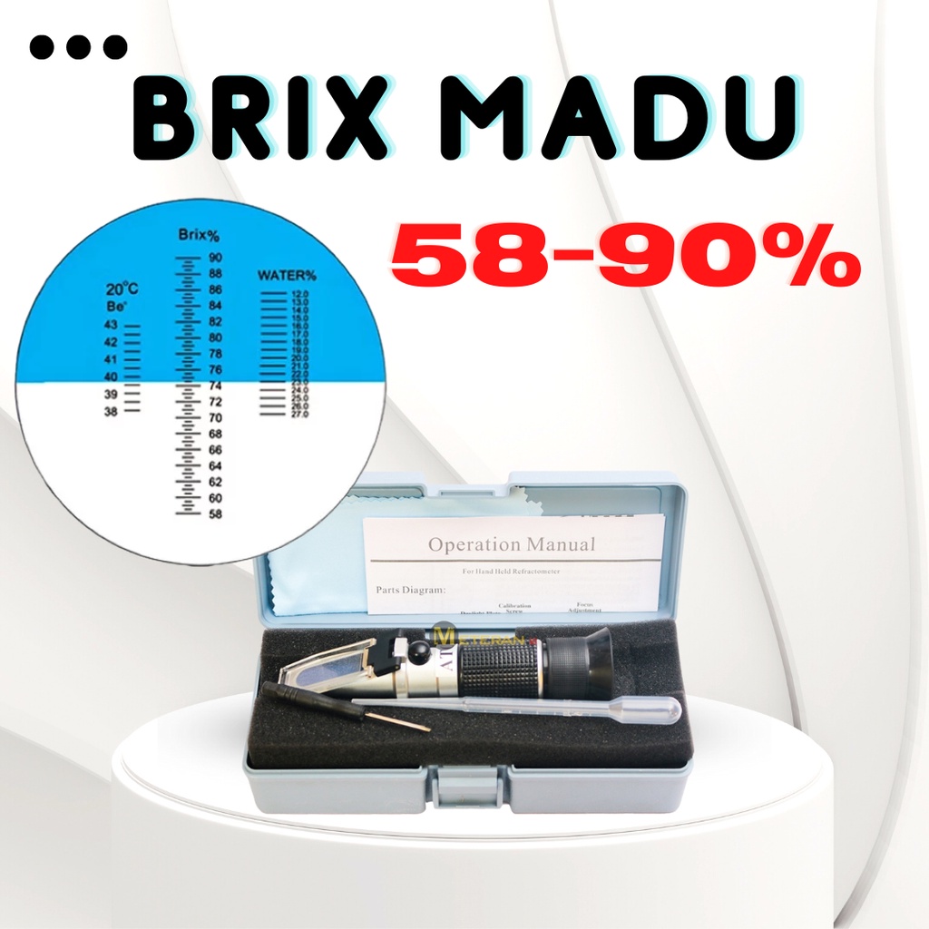 REFRACTOMETER MADU BRIX 58-90% brix madu refkatometer madu