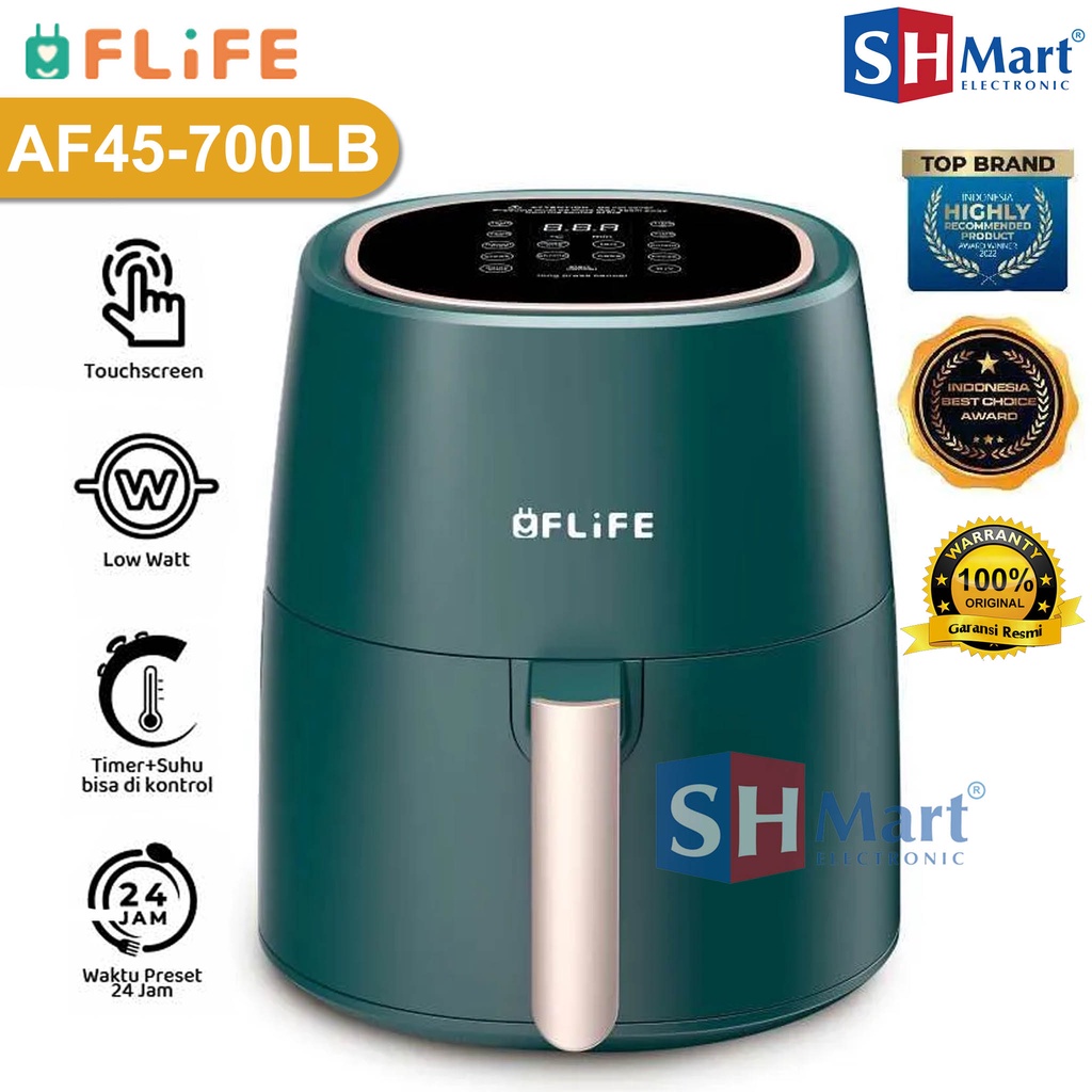 AIR FRYER FLIFE KAPASITAS 4,5 LITER AF45-700LB / AF45700LB 700 WATT GARANSI RESMI