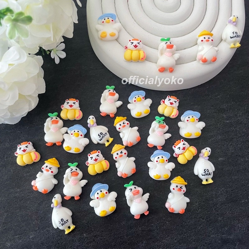 Resin Clay Bebek Lucu / Clay Story Duck (3pcs)