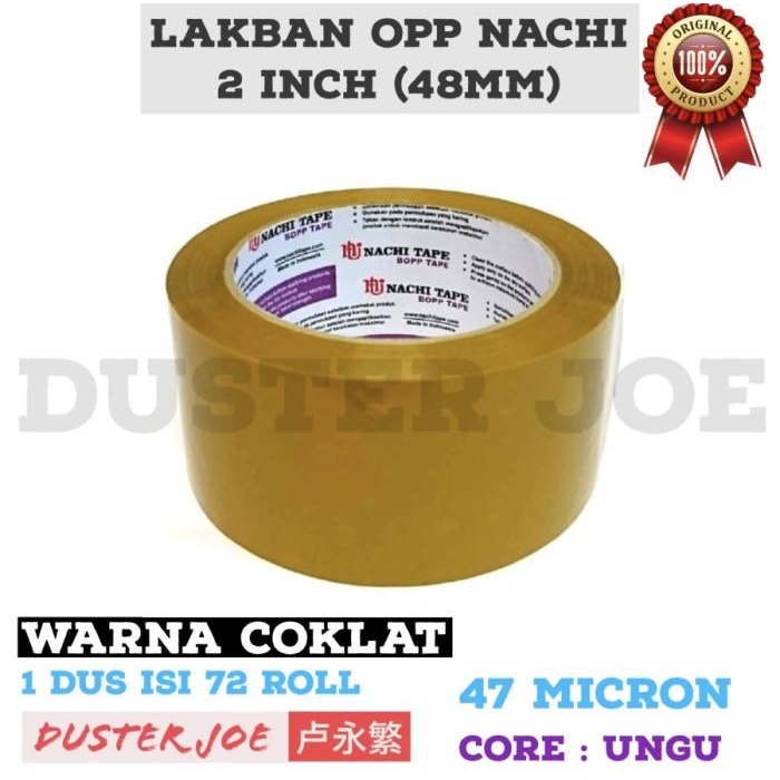 

[CABANG] Lakban Nachi Coklat 2 inch x 100 Y Per Dus
