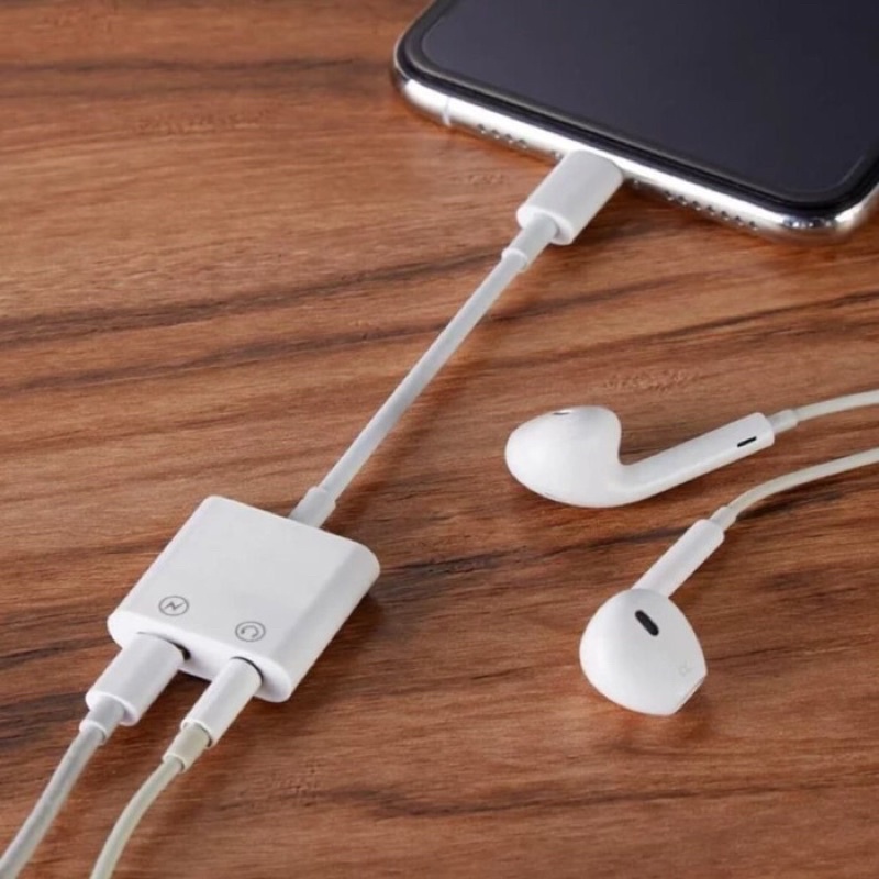 Adapter Splitter Converter Lighting Audio 2 in 1 Iphone