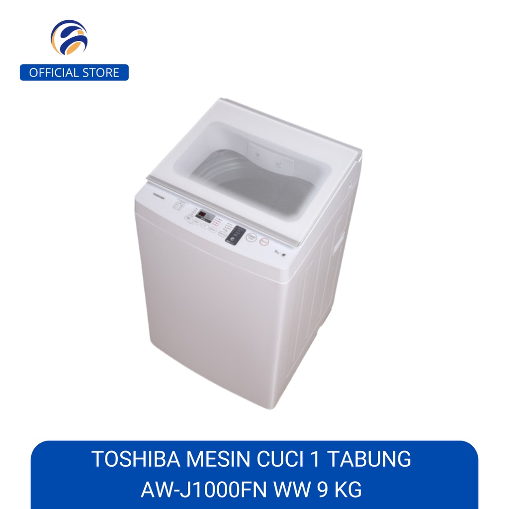 Toshiba AW-J1000FN WW Mesin Cuci 1 Tabung Kapasitas 9 Kg
