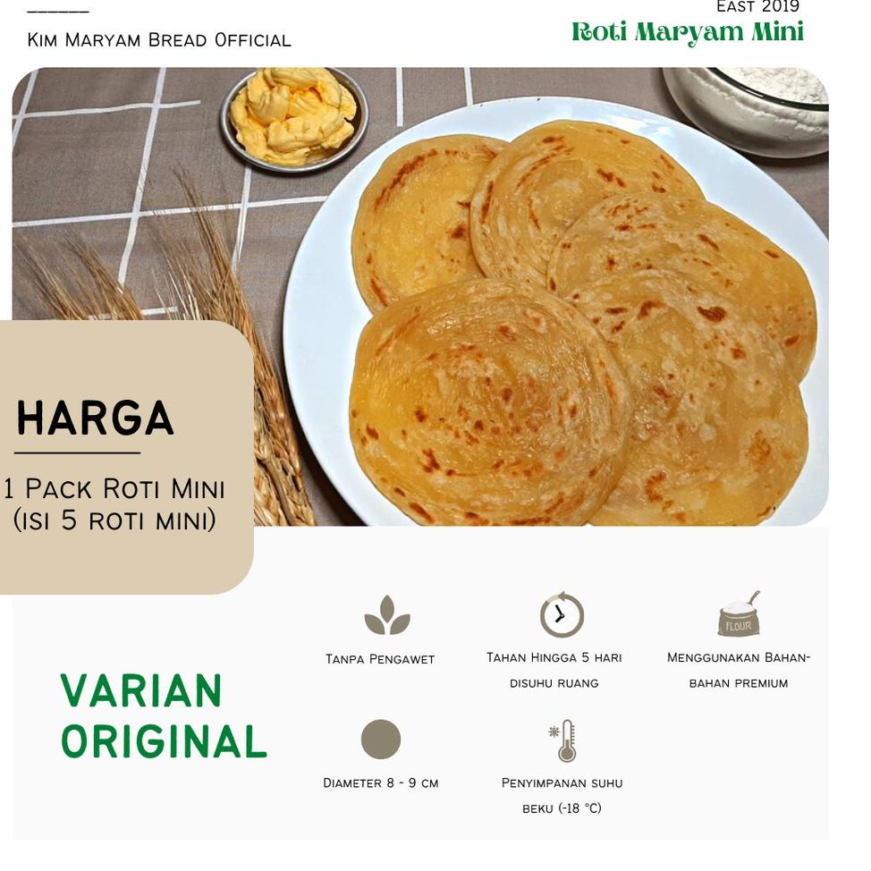 

♫ Roti Maryam/Cane/Canai/Konde Kim Original 1 Pack isi 5 Pcs