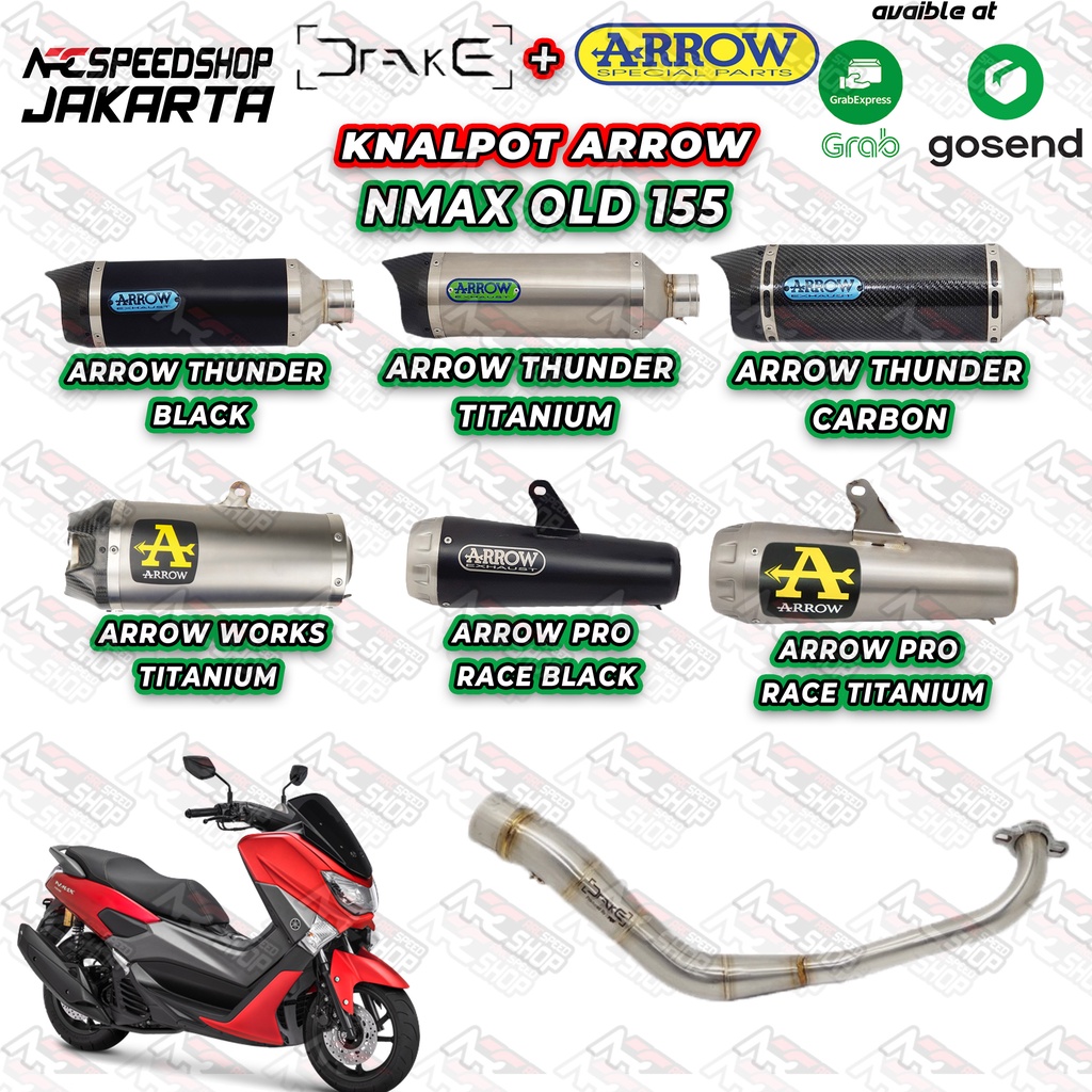 HEADER STAINLESS DRAKE YAMAHA NMAX OLD+ SILENCER ARROW SERIES