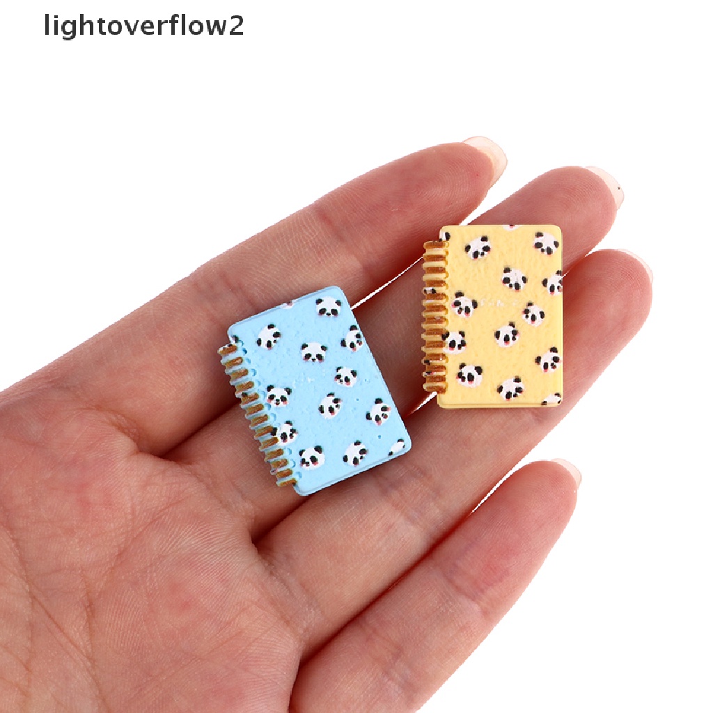 (lightoverflow2) 5pcs / Set Mainan Miniatur Panda Skala 1: 12 Untuk Dekorasi Rumah Boneka (ID)