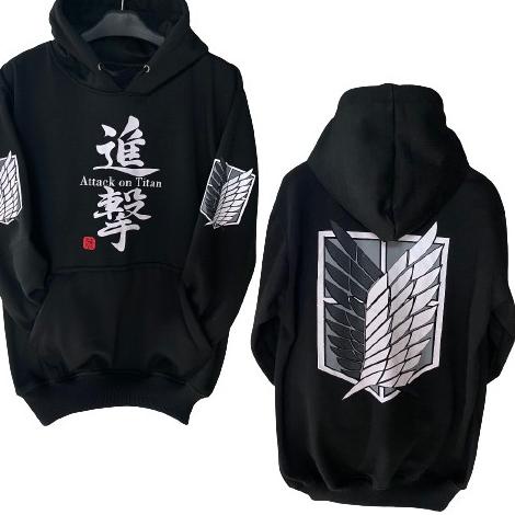 [KODE 0760] JDI {{ Jaket Anime AOT-ATTACK ON TITAN SHINGEKI NO KYOJIN }} Jaket Sweater Hoodie Anime 