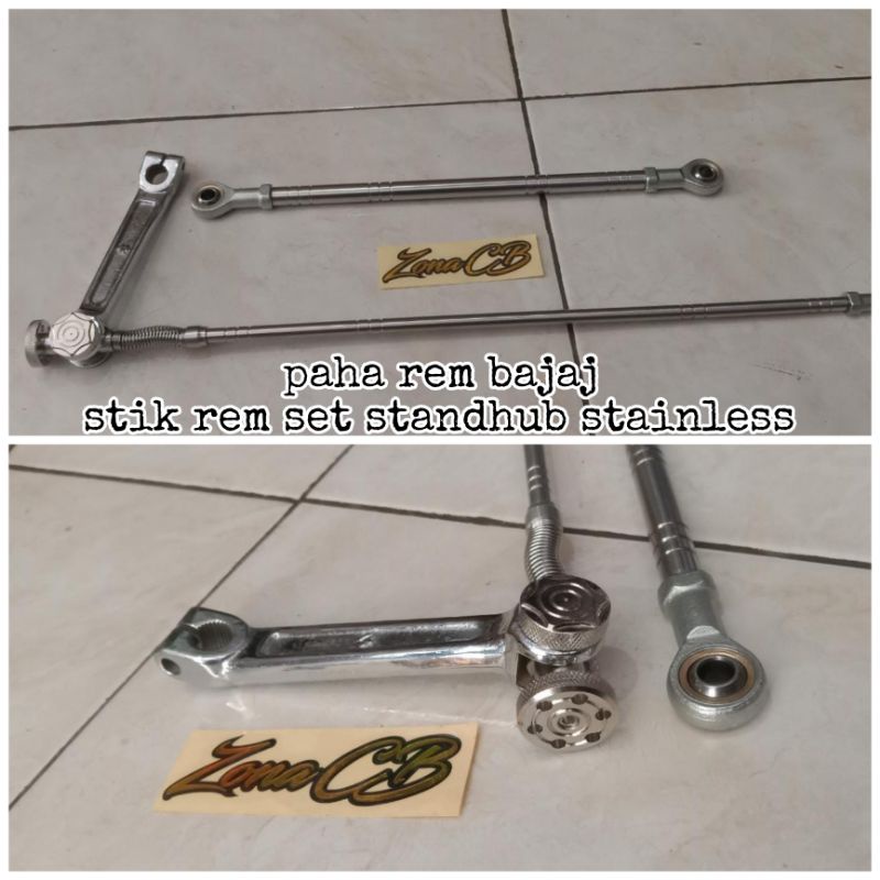 stik rem set standhub stainless paha rem bajaj Pulsar chrome