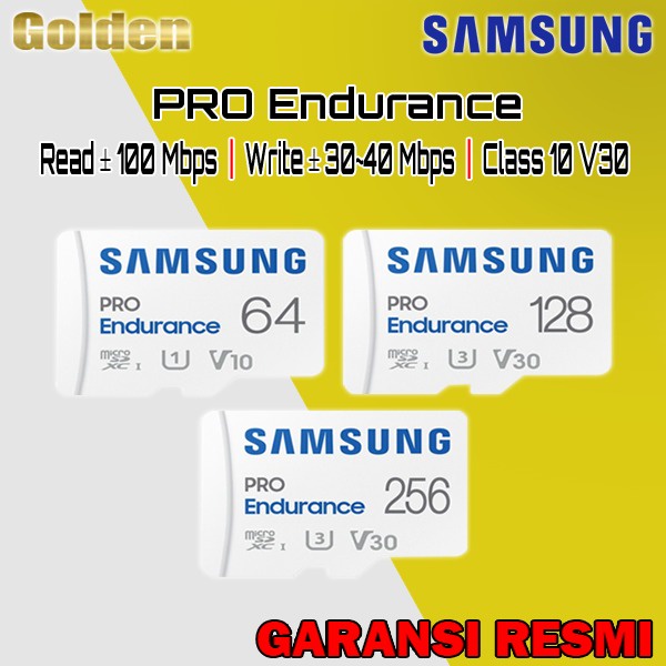 SAMSUNG MicroSD Pro Endurance Memory Card 64GB 128GB 256GB 512GB Resmi