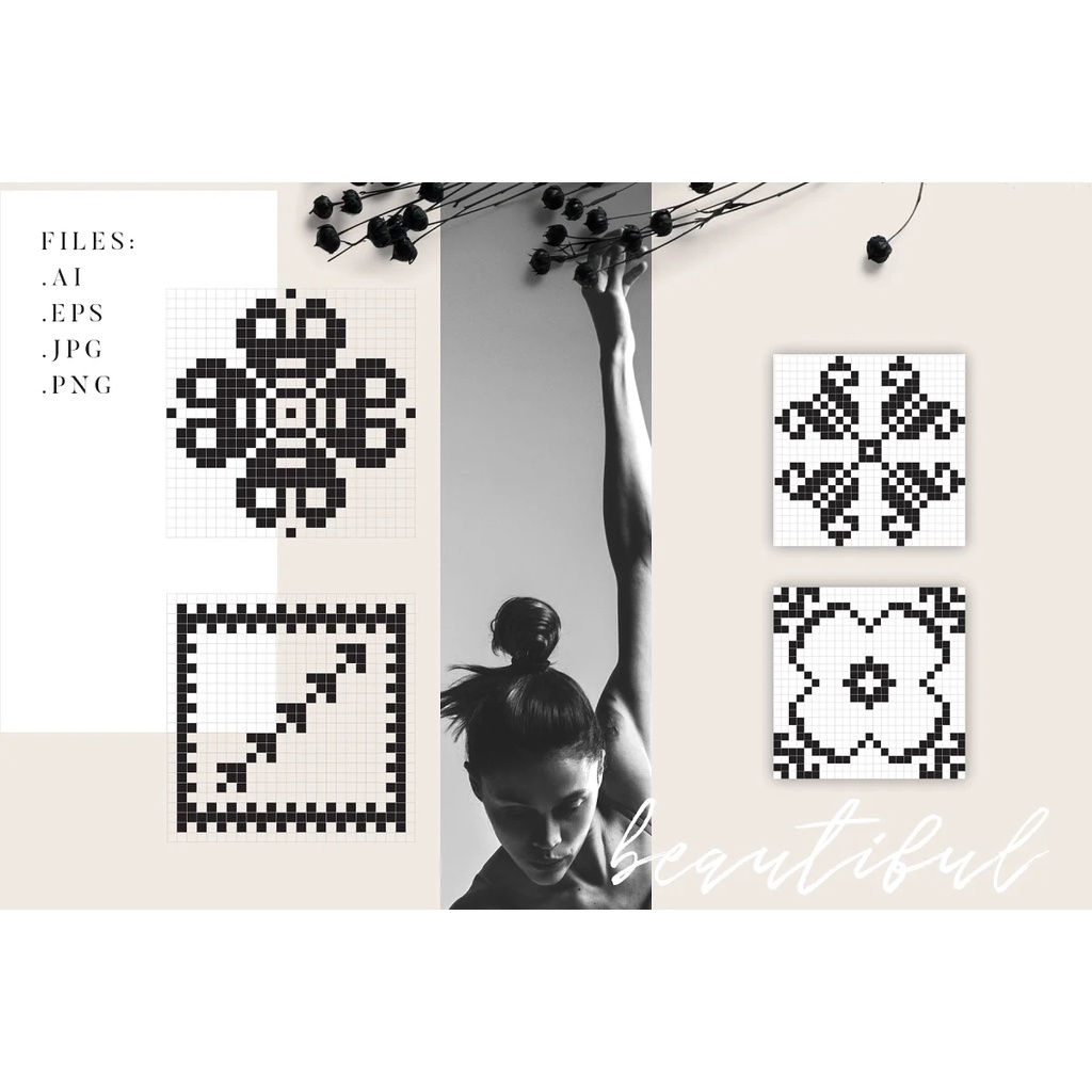 Embroidery Style Vector Patterns