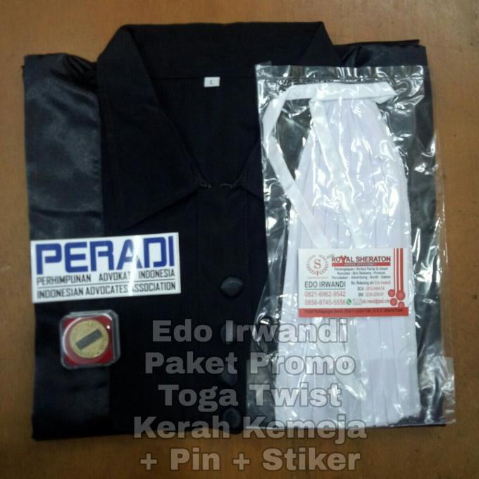Toga Advokat Pengacara Jaksa Twist Gratis Stiker Pin PERADI