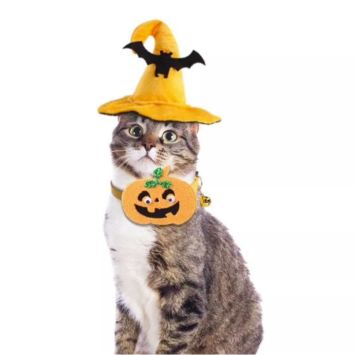 Kostum Halloween Anjing Kucing / Topi Collar Halloween Anjing Kucing