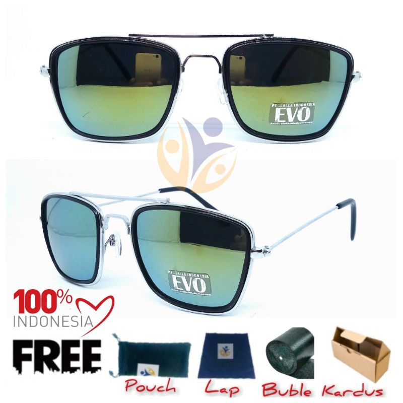 kacamata hitam fashion model tony stark uv protection