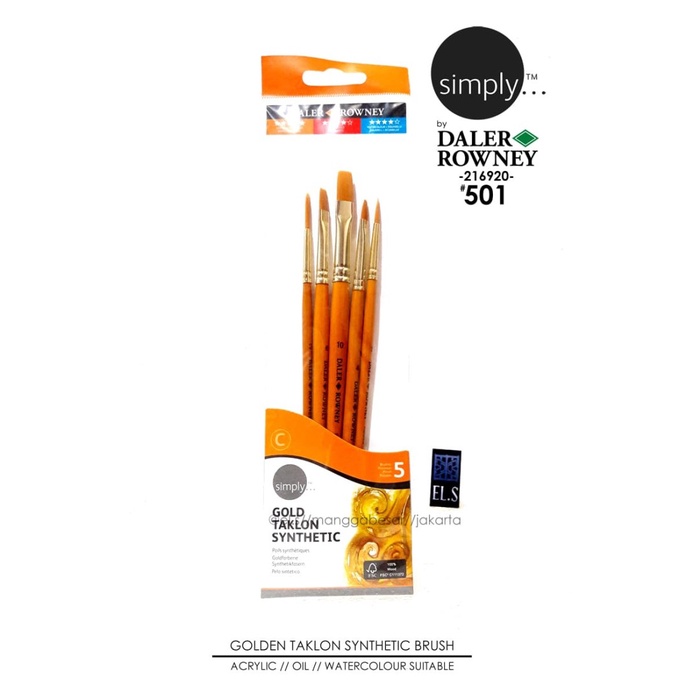 

Gaya Daler Rowney Simply Brush Set 501 Promo