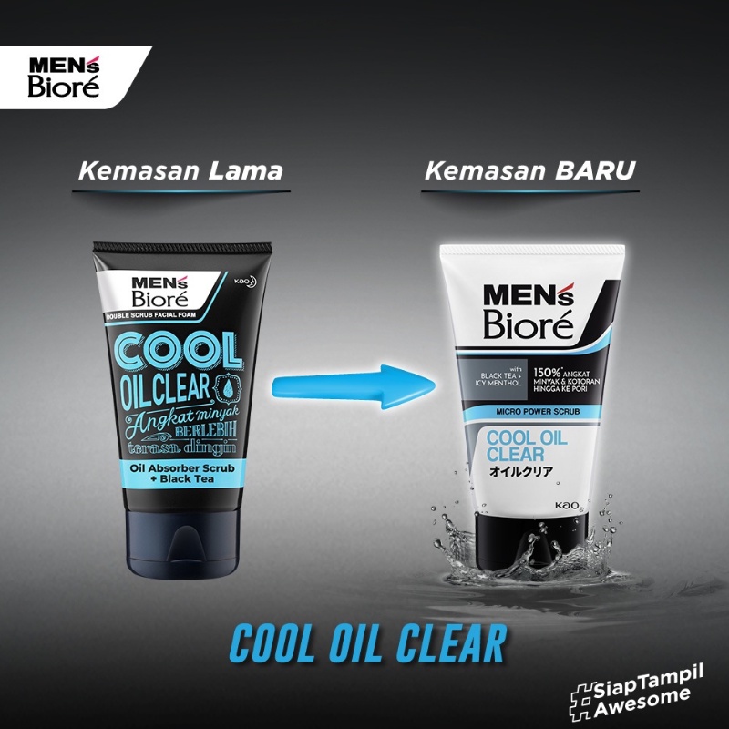 Biore Double Scrub Facial Foam White Energy |  Deep Fresh | Cool Oil Clear | Bright Oil Clear | Acne-Bacterior 100g