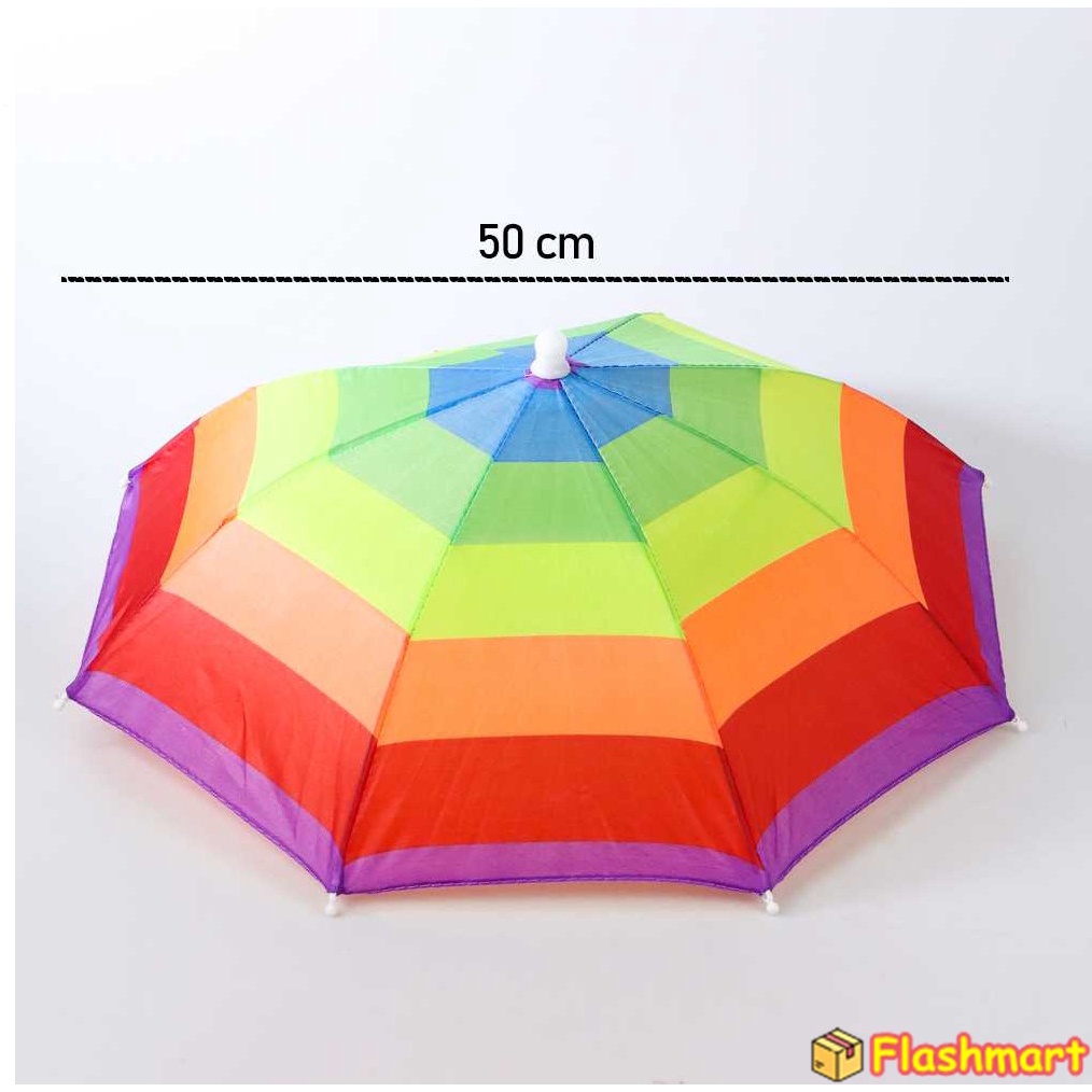 Flashmart Topi Payung Umbrella Hat / Topi Payung ini merupakan terobosan baru yang dapat Anda gunakan untuk menghindari terik matahari ataupun hujan, payung teduh ini sangat ringan dan tidak membebani kepala Anda, membuat Anda dapat bergerak dengan bebas