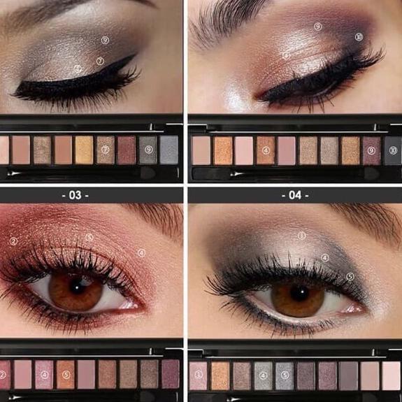 Lagi Bagus--Focallure 10 Colors Eyeshadow With Brush FA08
