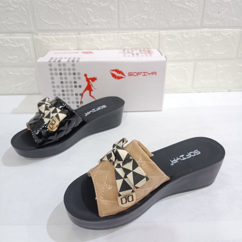 Sandal Sofiya Haq Sedang 5cm Tipe 1788-18 | Sandal Import Sofiya | Sandal Wedges Sofiya