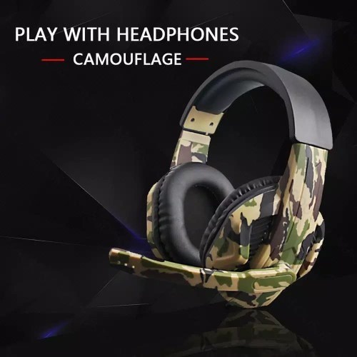 Headphone Gaming Army MIC Headset Game World Mobile Phone Power Bass PUBG