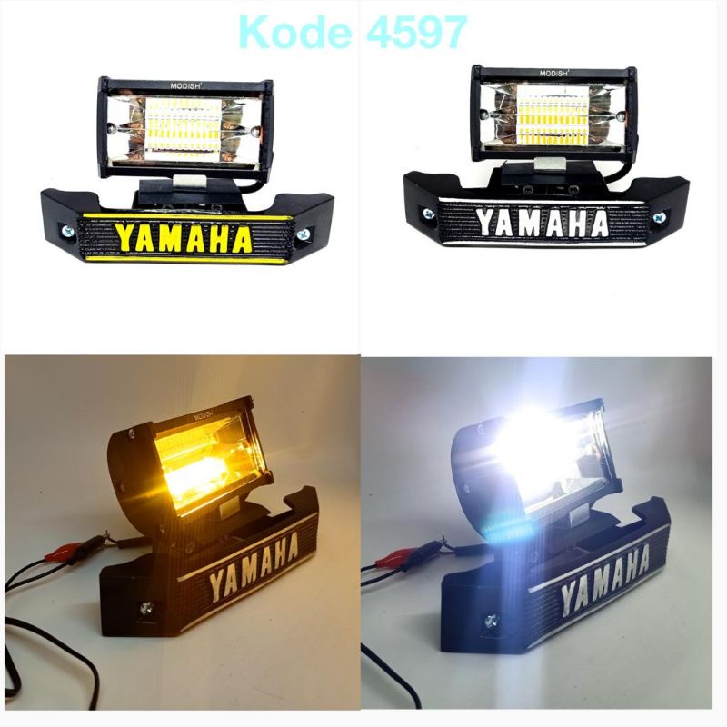 PAKET LAMPU 24 MATA PUTIH - KUNING PLUS BREKET KUMIS RX KING