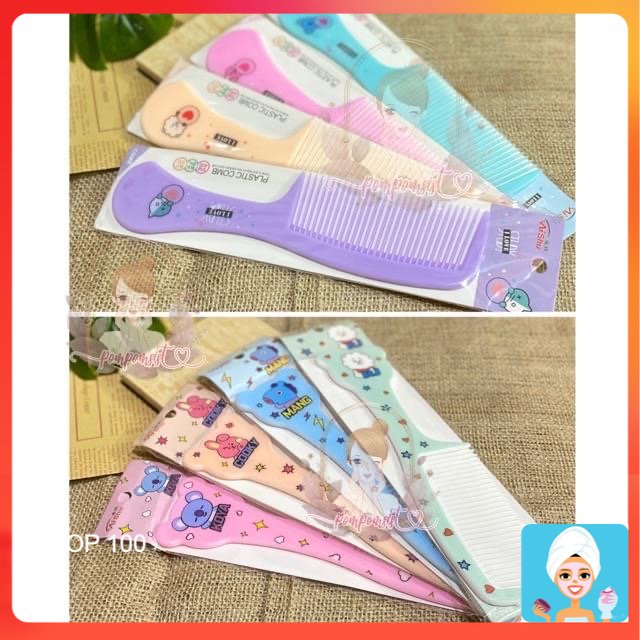 [ML] SISIR RAMBUT BTS BT21 KARAKTER MOTIF LUCU MODEL PANJANG FANCY CANTIK