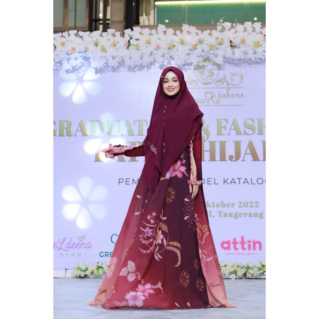 KAMILIA SERIES ORIGINAL by EL.DEENA SYAR’I / GAMIS ELDEENA TERBARU /gamis ceruty priunting