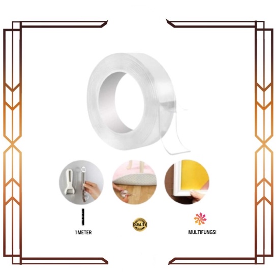 

⭐Mall57⭐ Nano Double Tape / Double Tape / Selotip Isolasi Bening Multifungsi 2 UKURAN