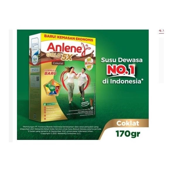 

Anlene Gold 5X Susu Bubuk Cokelat 170 Gr