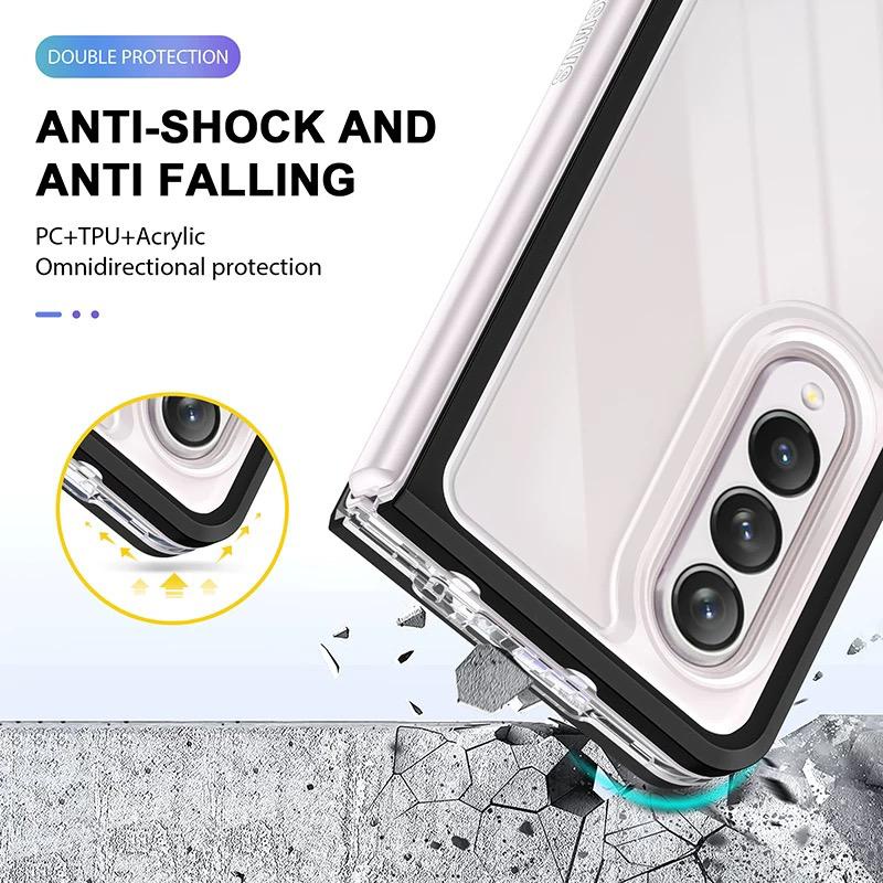 SOFT CASE ACRYLIC WITH LIST SAMSUNG GALAXY Z FOLD 4 5G Z FOLD 3 5G FUZE ACRYLIC SOFT CASING WITH LIST FULL PROTECTOR