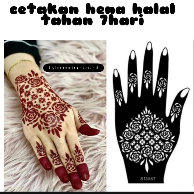 1 SET CETAKAN STENCIL / CETAKAN HENA HALAL DIBAWA SOLAT TAHAN 7 HARI