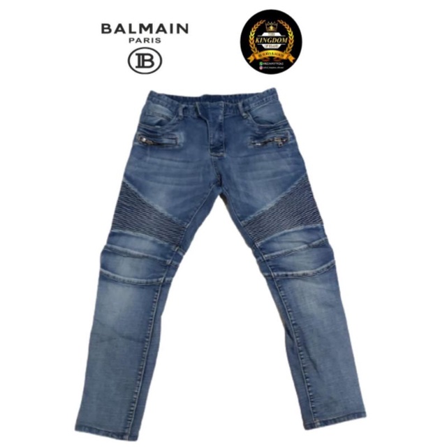 Celana jeans Balmain Paris bikers Second