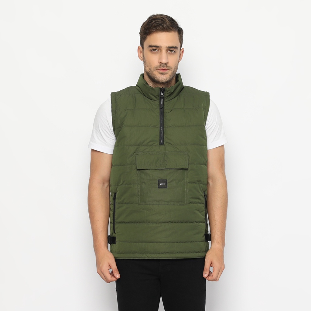 LIBERO PUFFER VEST HALFZIP JACKET - GREEN | LIBERO JACKET