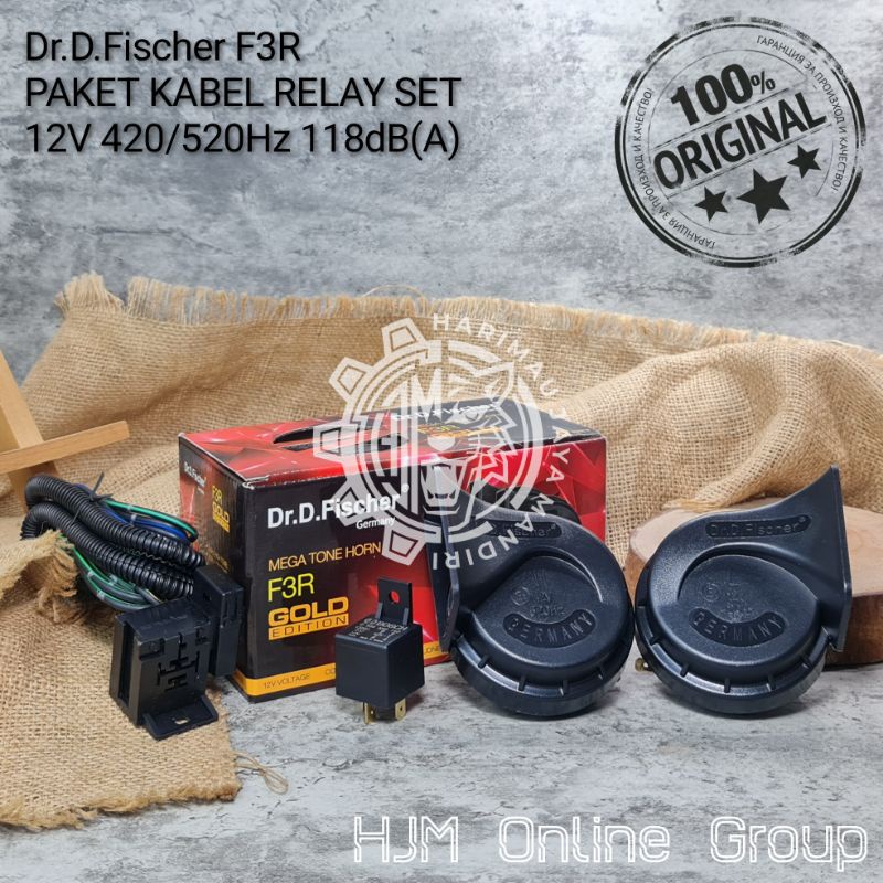 KLAKSON KEONG DR D FISCHER GERMANY 12V + KABLE RELAY SET