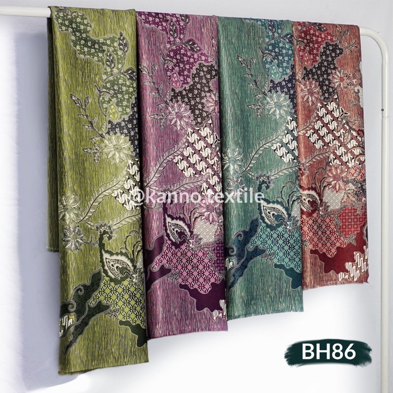 KAIN BATIK HALUS SEMI SUTRA BH86 MOTIF ABSTRAK LIRIS WARNA MERAH/TOSCA/UNGU/LEMON