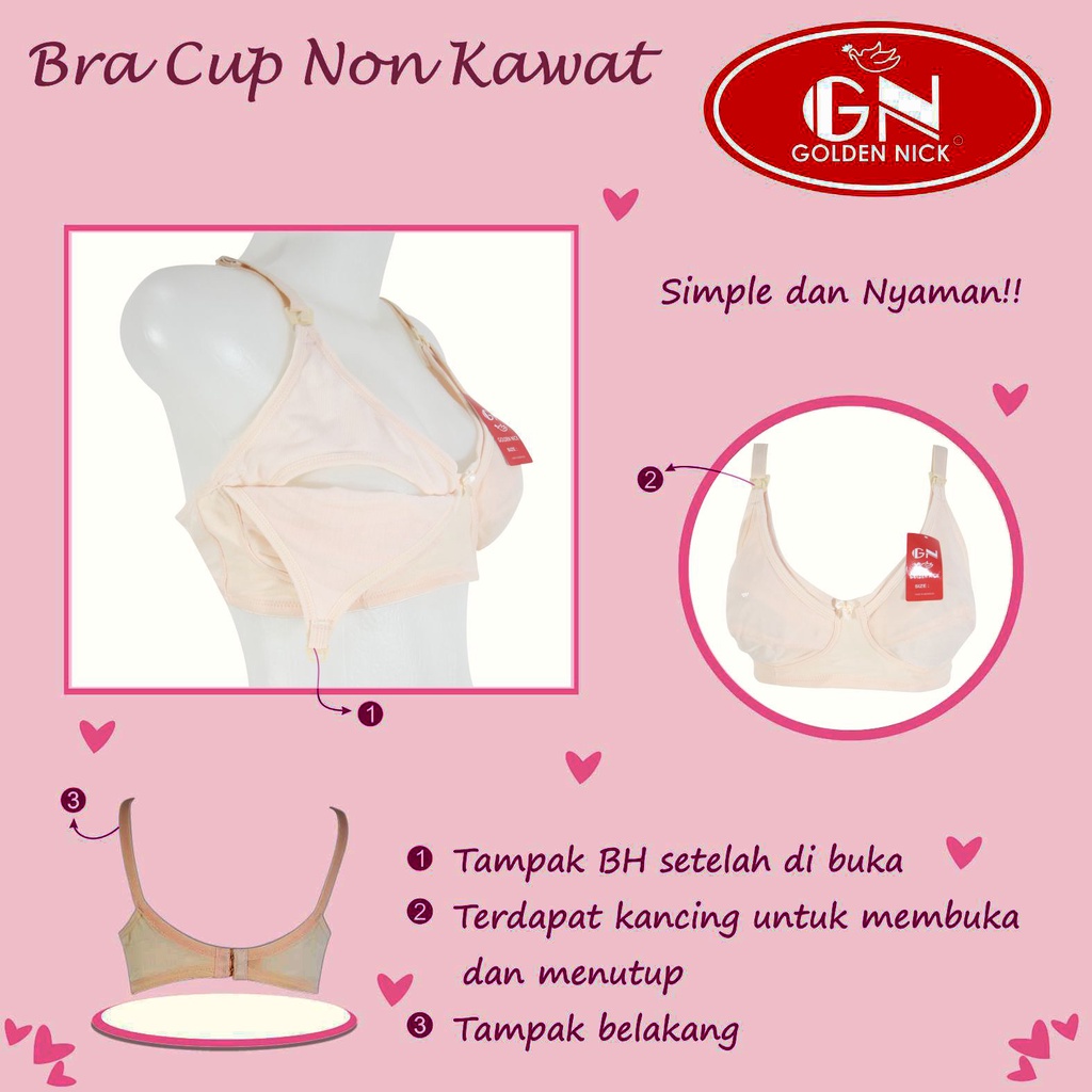 BH Menyusui Premium Bra Menyusui Golden Nick Original Dijamin Lembut Halus dan Nyaman