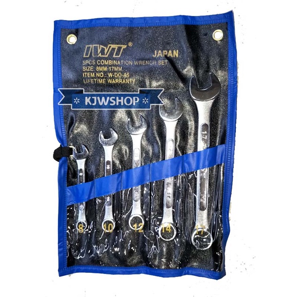 Kunci Ring Pas set 5pcs 8mm - 17mm IWT Kunci Reng Pas Set 5 pcs IWT Kunci Ring Pass Ukuran 8mm - 17m