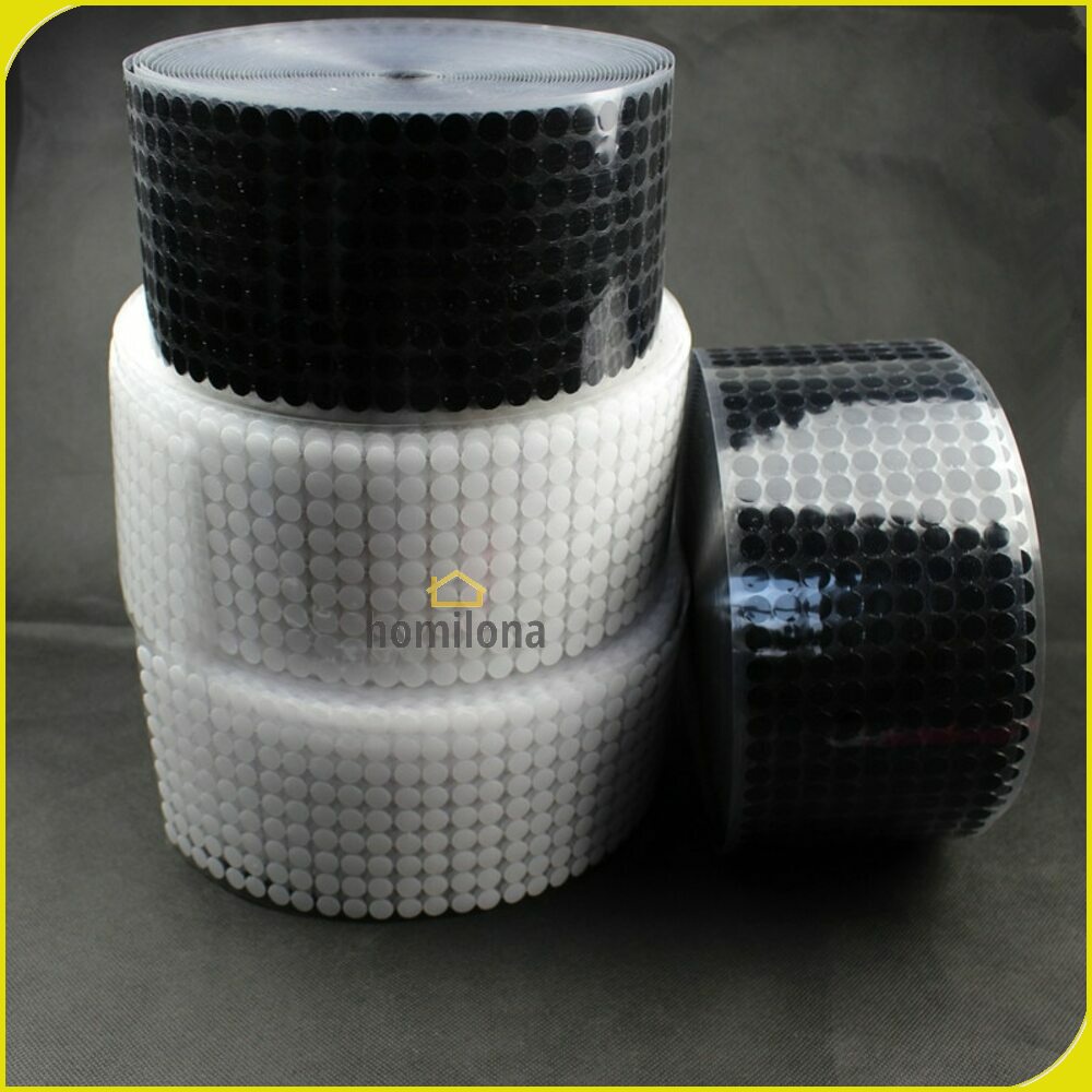 Lakban Dots Velcro Hook and Loop Magic Sticker 450 Pairs 10 mm NIKTO Tape