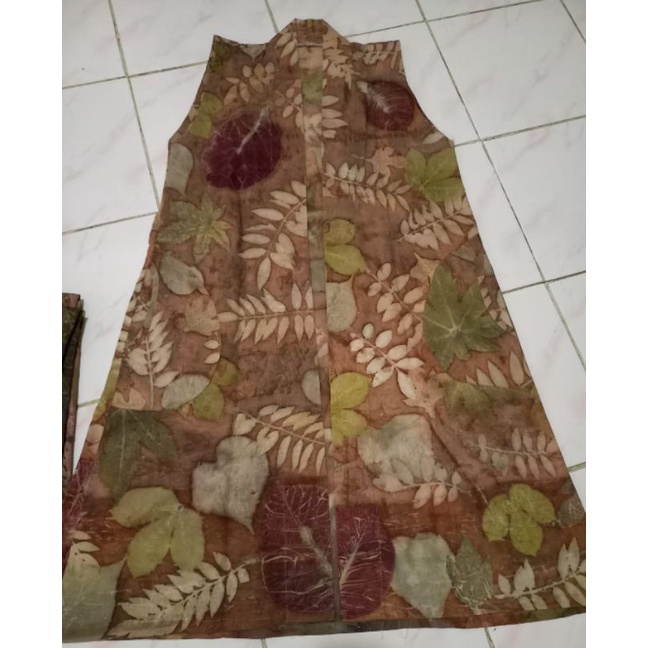 Outer Wanita All Size Batik Ecoprint Kain Katun