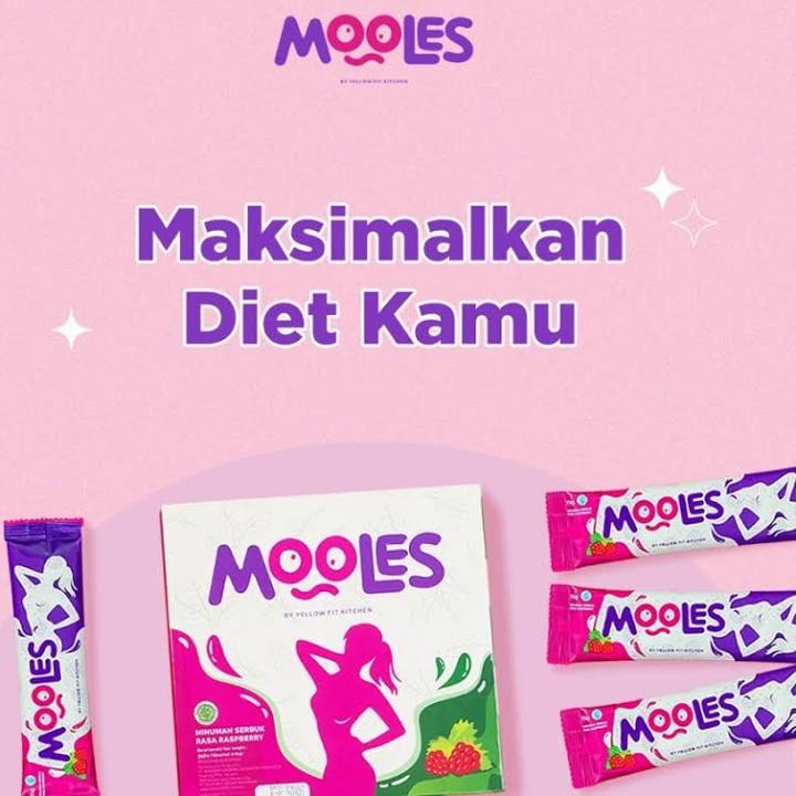 Mooles Fiber Detox Asli Minuman Pelangsing 1 Box Original Bpom