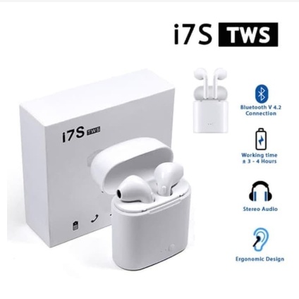 Headset Bluetooth i7S TWS 4.2 / i7s Wireless Earphone