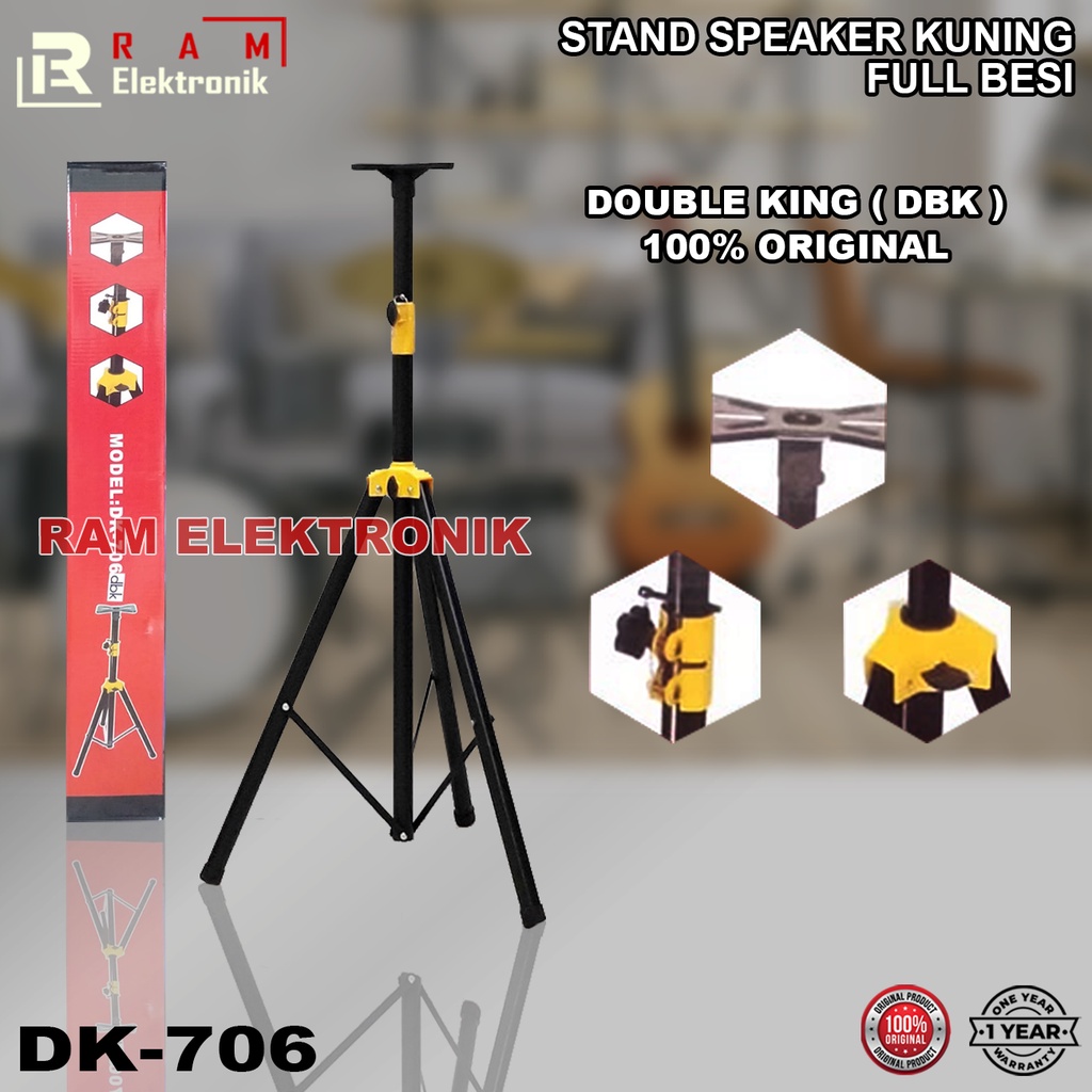 Standing Tripod Stand Spiker Speaker DBK DK706 / DK 706 Full Besi