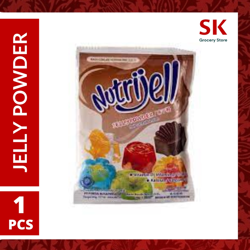 

[Harga Grosir] Nutrijell Jelly Powder Instan Rasa Coklat 20gr (1 Pcs)