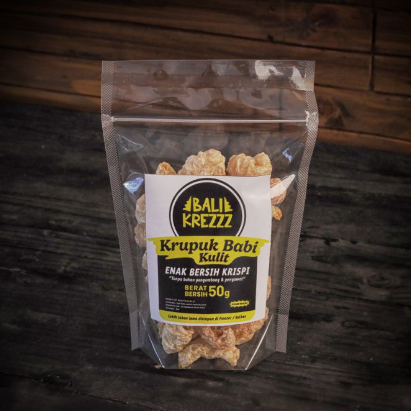 

Rambak Krupuk Babi Cap Bali Krezz 50 gr