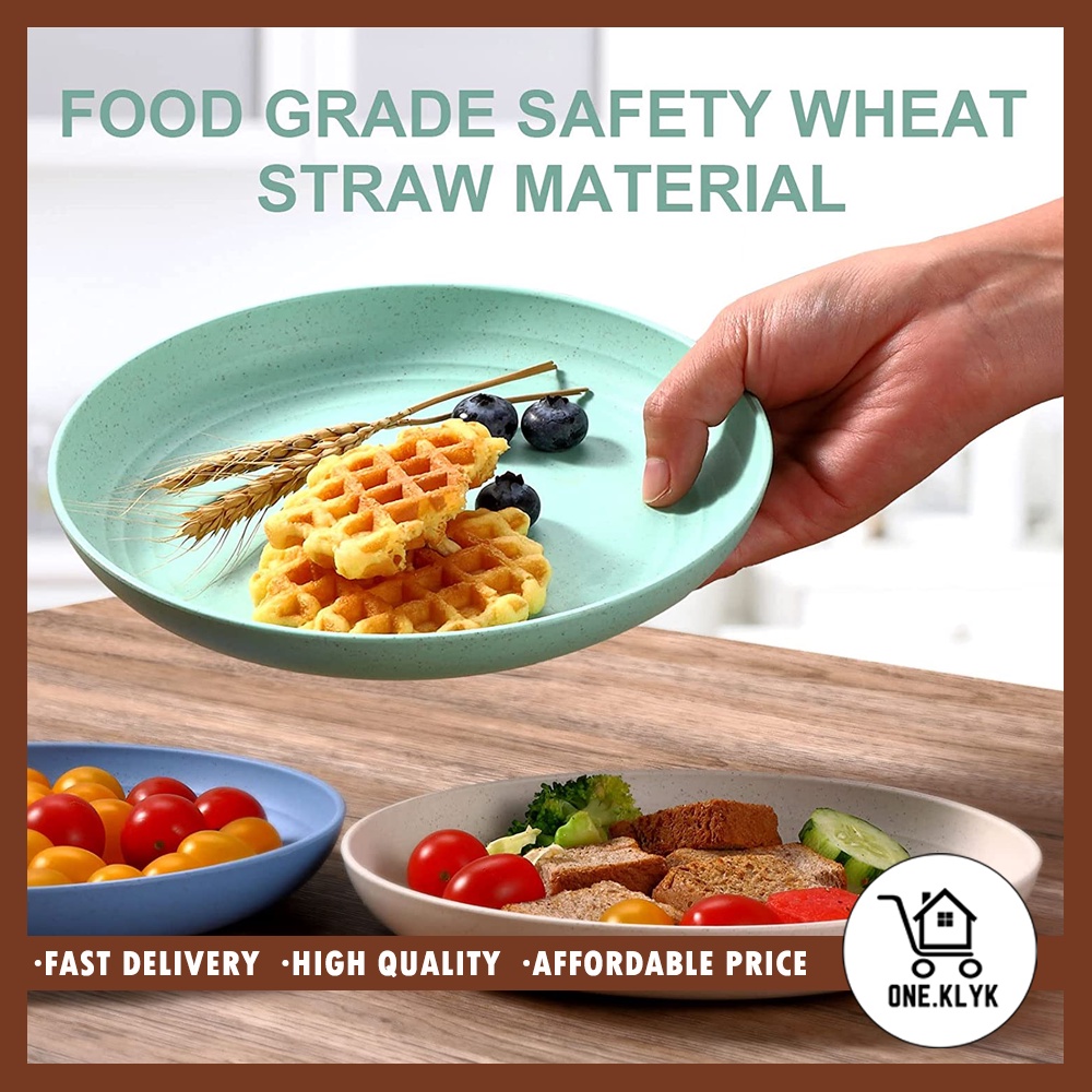 Piring Ukuran 25 cm | Piring Makan Piring Lauk Anti Pecah | Piring Makan Anak Wheat Straw Anti Pecah