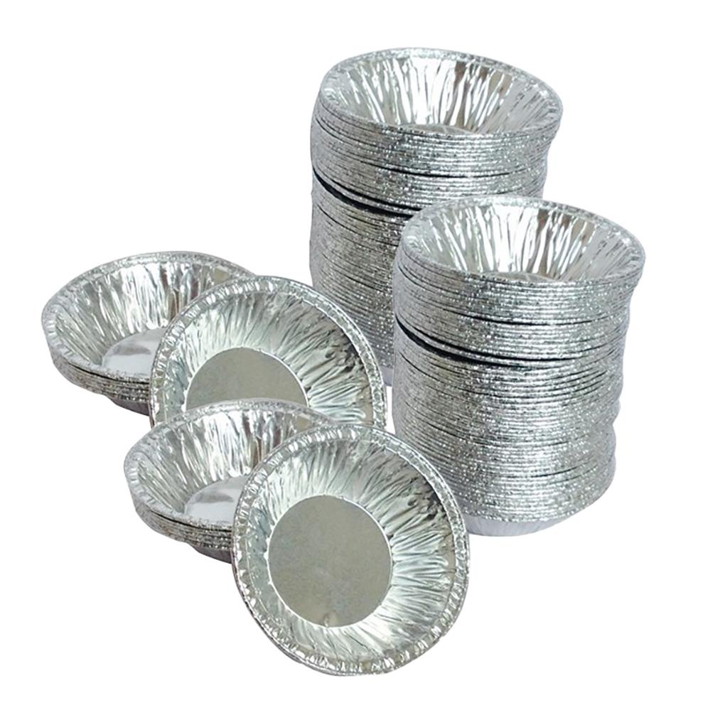 250buah Cetakan Cup Cupcake Aluminium Foil Sekali Pakai Egg Tart Mold DIY Craft Serbaguna Ringan Cetakan Muffin Toko