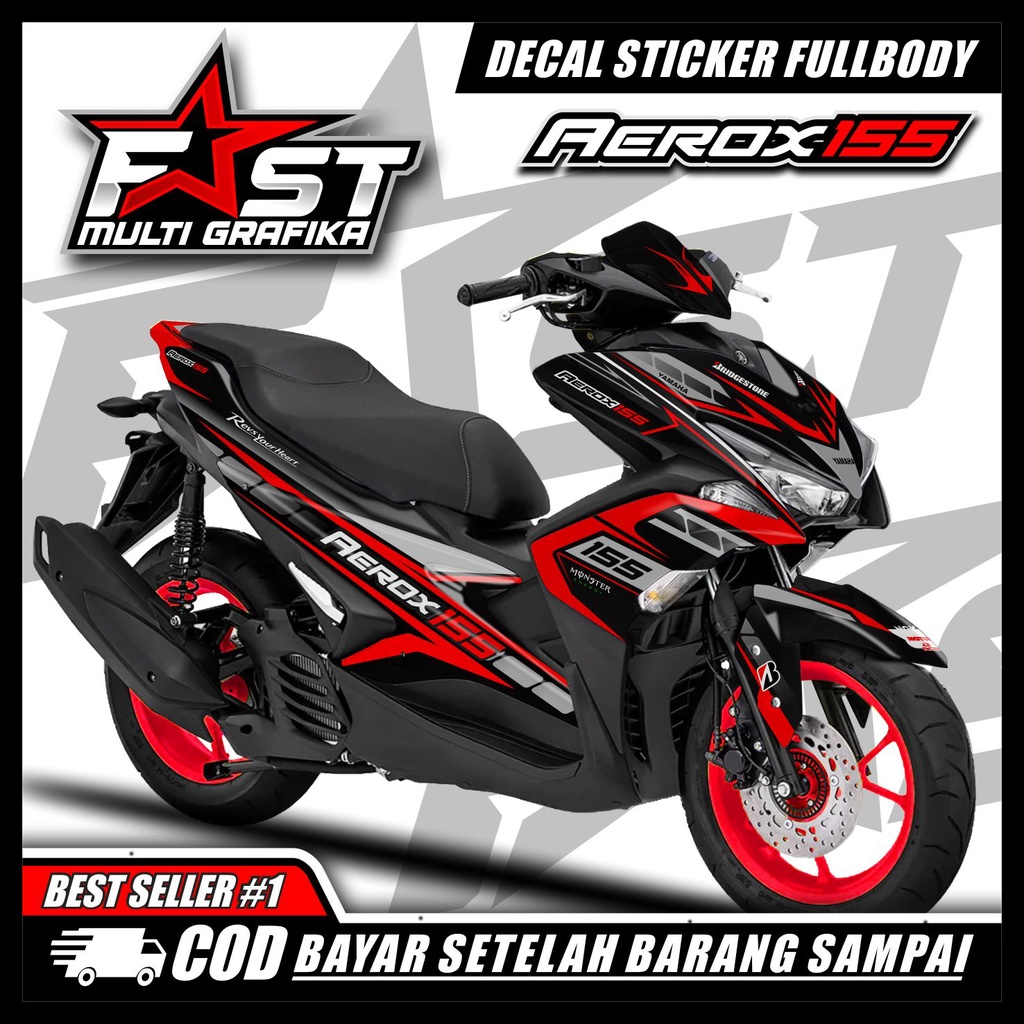 Stiker Decal Aerox 155 OLD full body Decal Stiker Yamah Aerox 155 Full Body