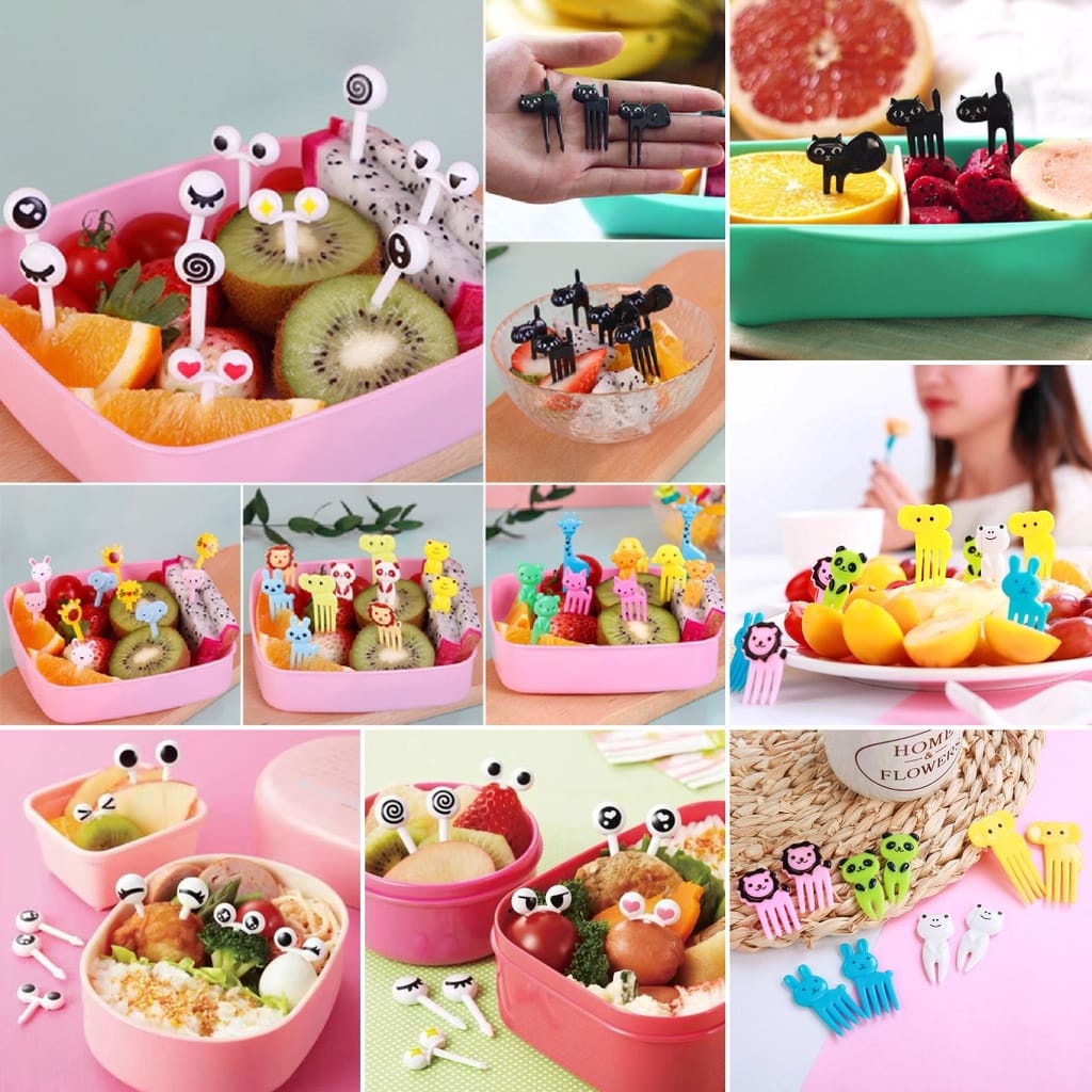 familygames GARPU BUAH KARAKTER garpu bekal anak garpu kue garpu mini garpu bento garpu plastik garpu lucu garpu anak G009